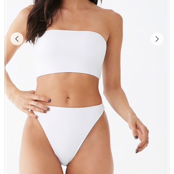 forever 21 white bandeau
